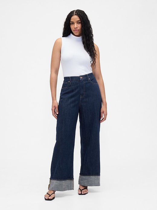 Image number 5 showing, High Rise Wide-Leg Jeans