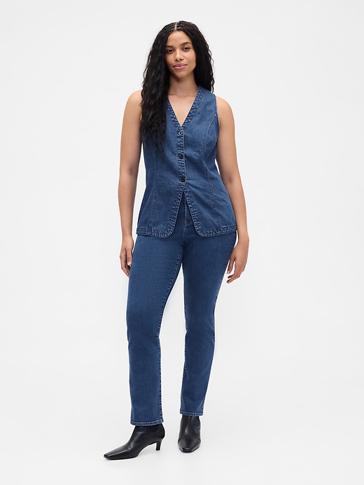 Image number 5 showing, Mid Rise Classic Straight Jeans