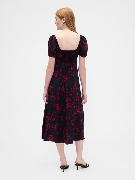 Image number 2 showing, Puff Sleeve Midi Dress