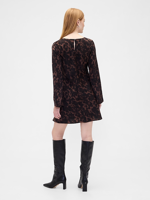 Image number 2 showing, Satin Boatneck Mini Dress