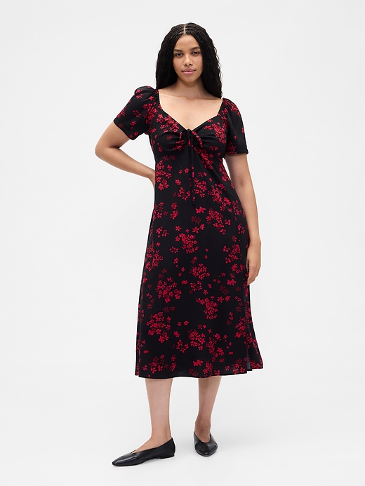 Image number 4 showing, Puff Sleeve Midi Dress