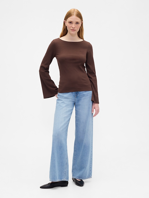 Bell Sleeve Boatneck T-Shirt | Gap Factory
