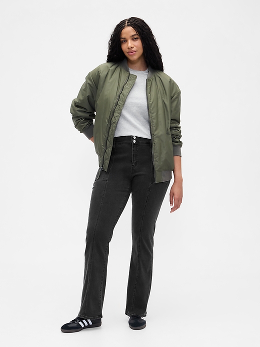 Image number 5 showing, Mid Rise Universal Seamed Baby Boot Jeans