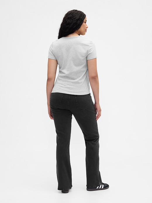 Image number 6 showing, Mid Rise Universal Seamed Baby Boot Jeans