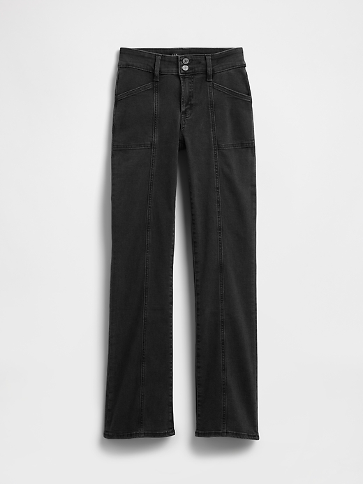 Image number 7 showing, Mid Rise Universal Seamed Baby Boot Jeans