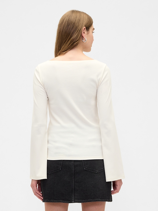 Image number 2 showing, Bell Sleeve Boatneck T-Shirt