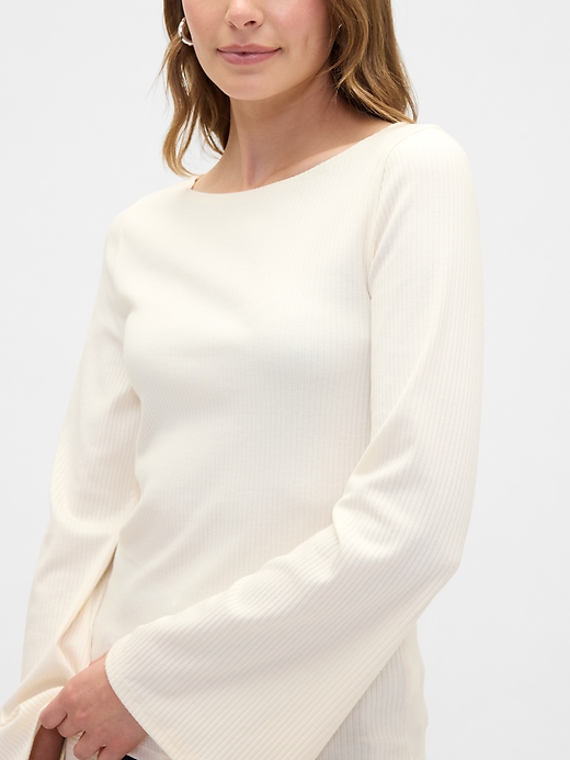 Image number 4 showing, Bell Sleeve Boatneck T-Shirt