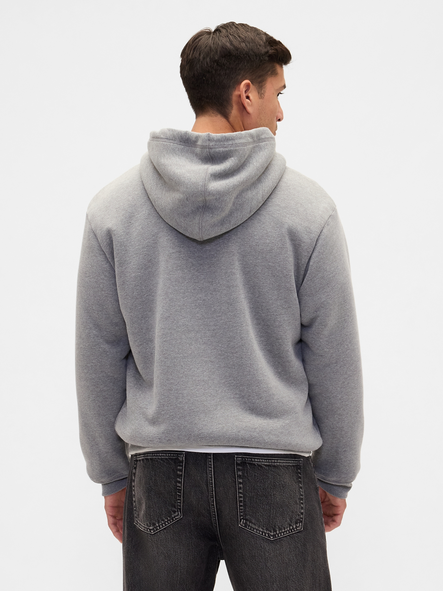 Relaxed Gap Logo Sherpa-Lined Zip Hoodie | Gap Factory