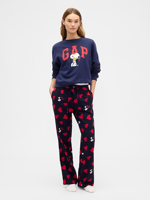 Image number 1 showing, Peanuts Relaxed Flannel PJ Pants
