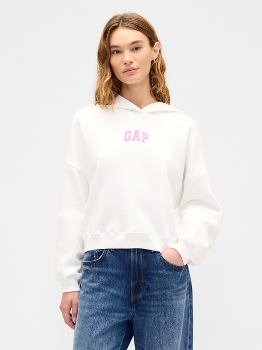 Image number 1 showing, Relaxed Gap Mini-Logo Cropped Hoodie