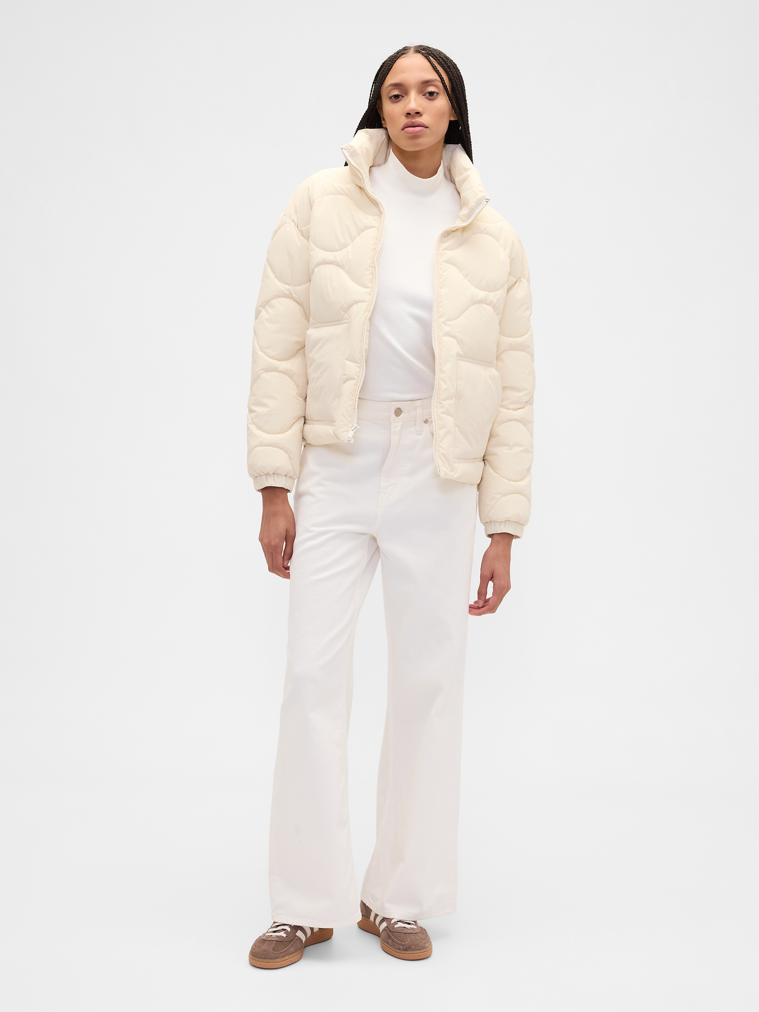 Relaxed Quilted Nylon Jacket | Gap Factory