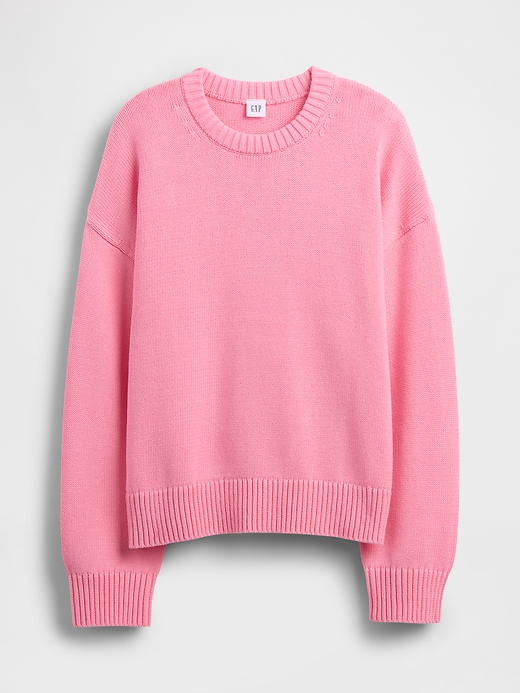 Image number 5 showing, Relaxed Cotton Crewneck Sweater