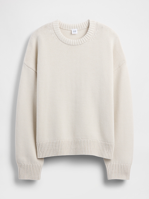Image number 5 showing, Relaxed Cotton Crewneck Sweater