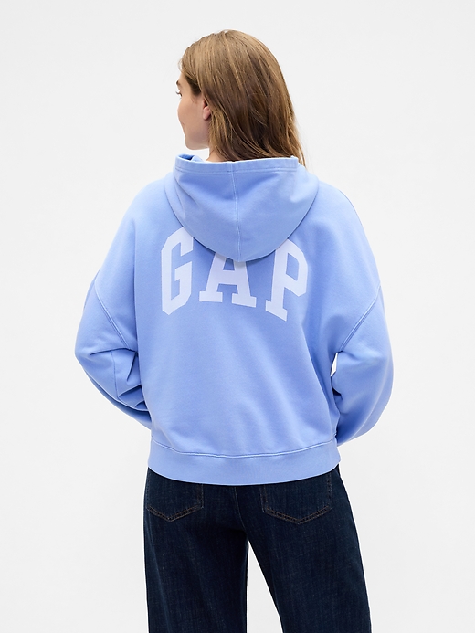 Image number 2 showing, Relaxed Gap Mini-Logo Cropped Hoodie