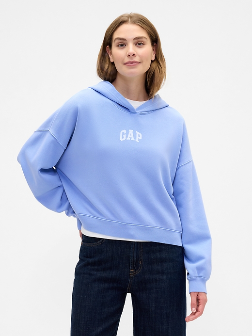 Image number 1 showing, Relaxed Gap Mini-Logo Cropped Hoodie