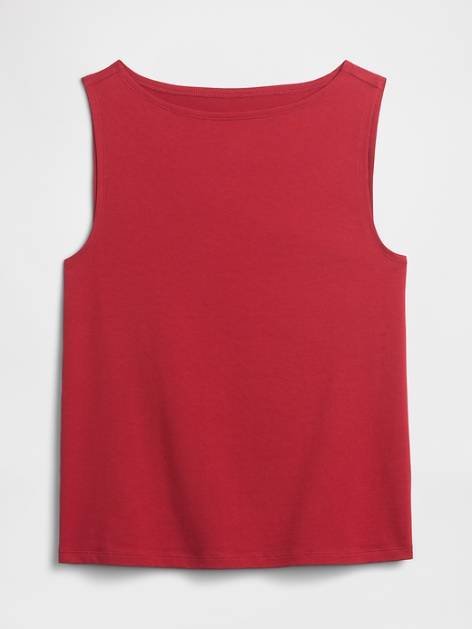 トップス draw drawers Cotton Boat Neck Tanktop トップス draw drawers Cotton Boat Neck Tanktop Bateau Neck Tank