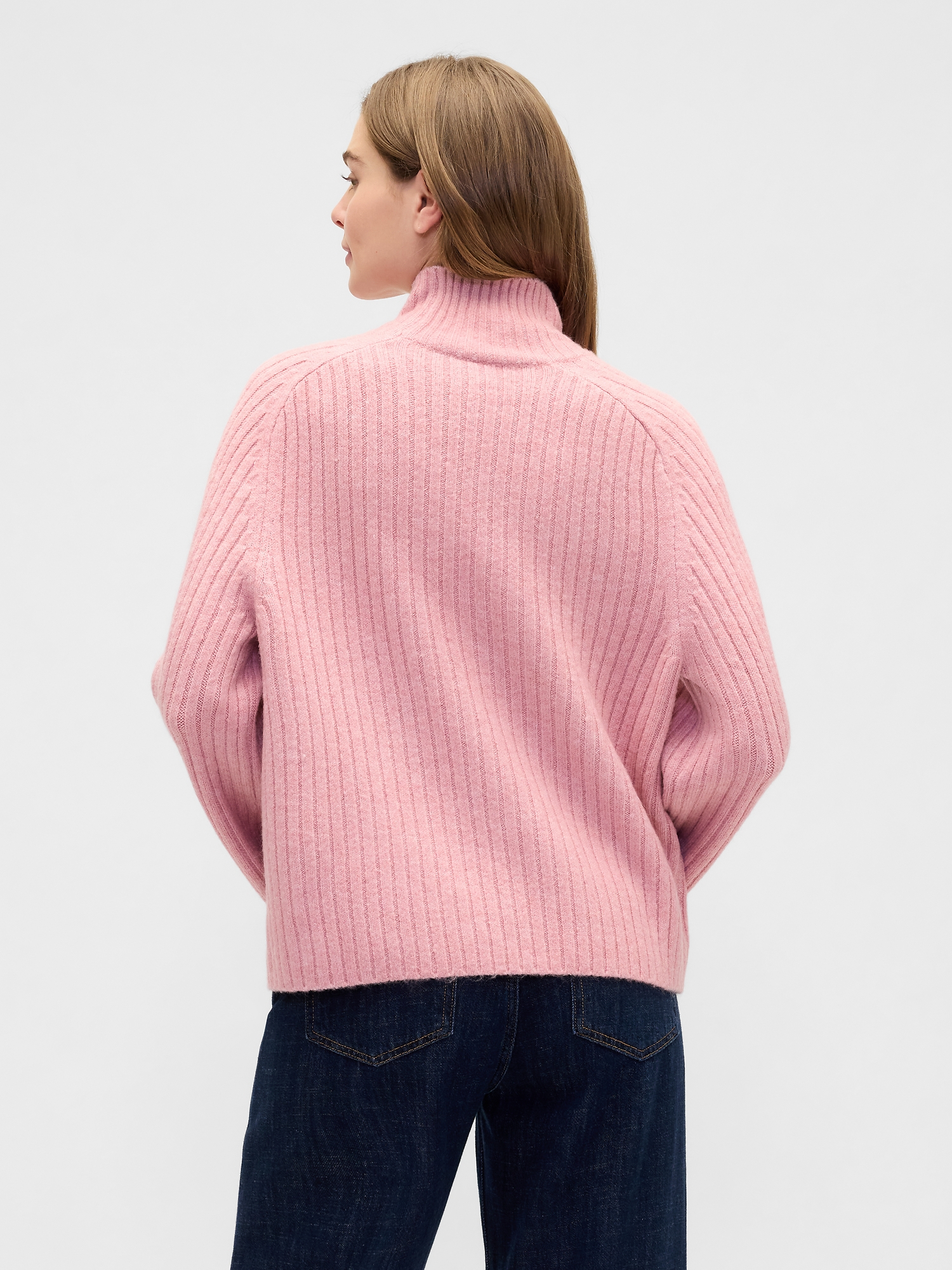 Relaxed Ribbed Mockneck Sweater | Gap Factory