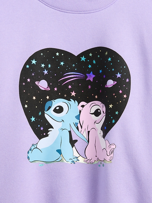 L'image numéro 3 présente Chandail en coton ouaté surdimensionné à imprimé Lilo et Stitch GapKids × Disney