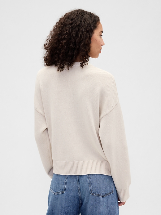 Image number 2 showing, Relaxed Cotton Crewneck Sweater