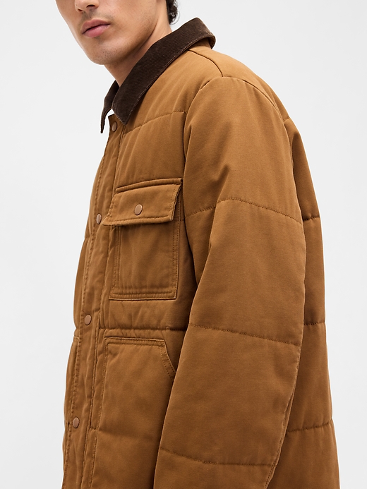 Image number 4 showing, Relaxed Quilted Canvas Utility Jacket