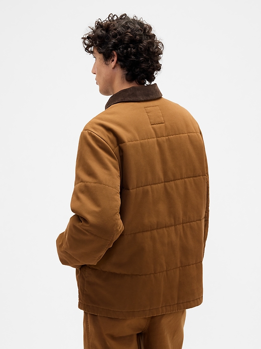Image number 2 showing, Relaxed Quilted Canvas Utility Jacket