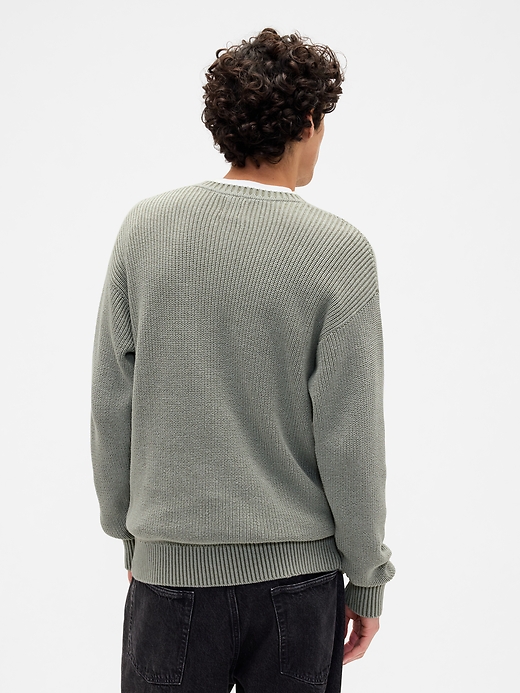 Image number 2 showing, Relaxed Plaited Crewneck Sweater