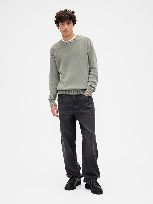 Image number 3 showing, Relaxed Plaited Crewneck Sweater