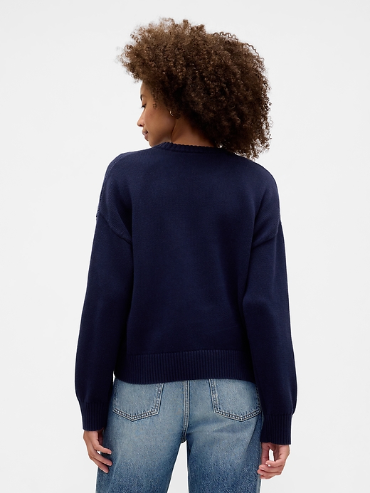 Image number 2 showing, Relaxed Cotton Crewneck Sweater