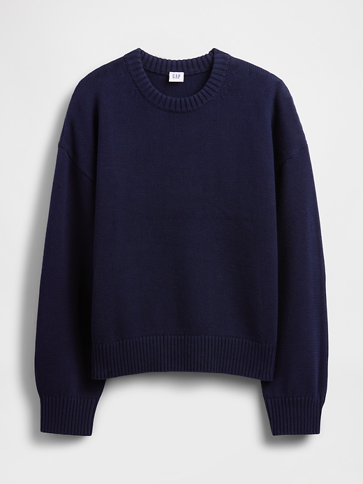 Image number 5 showing, Relaxed Cotton Crewneck Sweater