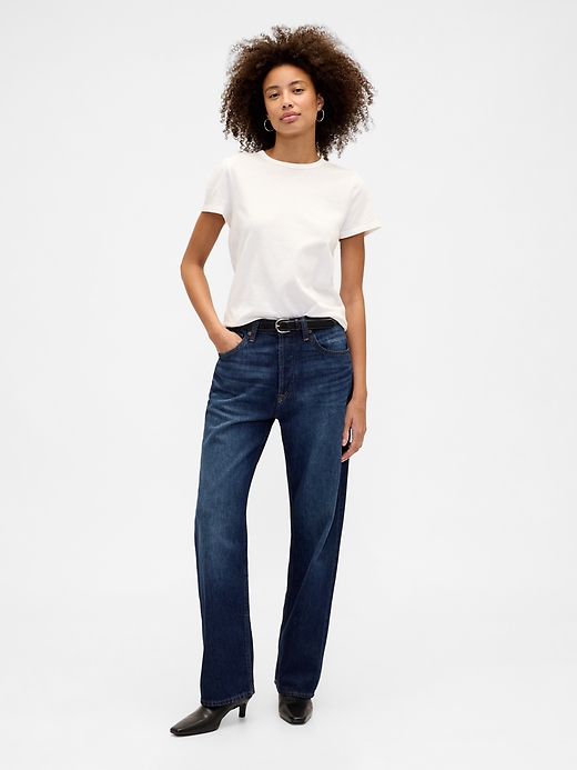 Image number 1 showing, Low Slung Relaxed Straight Jeans