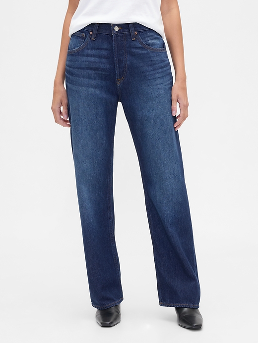 Image number 2 showing, Low Slung Relaxed Straight Jeans