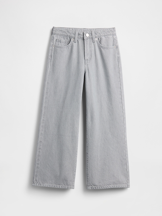 Image number 1 showing, Kids High Rise Wide-Leg Ankle Jeans
