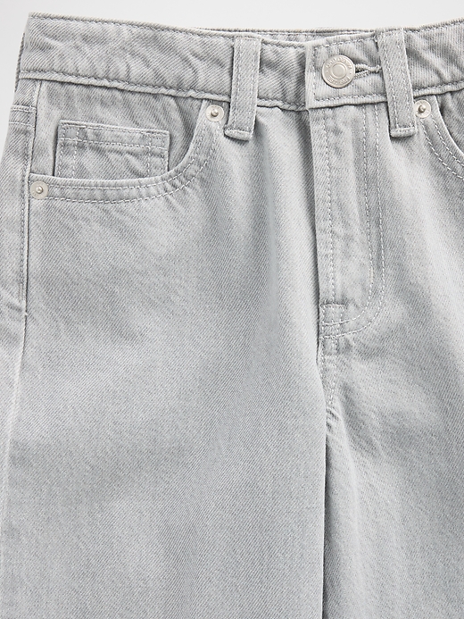 Image number 3 showing, Kids High Rise Wide-Leg Ankle Jeans