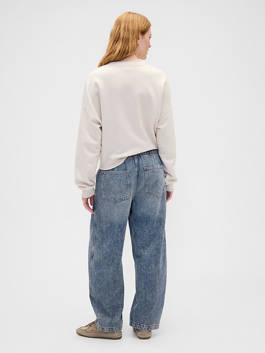 Image number 4 showing, Mid Rise SuperSoft Pull-On Barrel Jeans