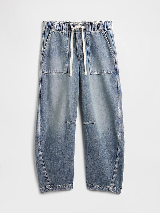 Image number 7 showing, Mid Rise SuperSoft Pull-On Barrel Jeans