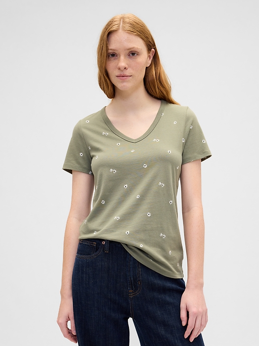 Image number 1 showing, Favorite Print V-Neck T-Shirt