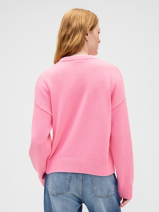 Image number 2 showing, Relaxed Cotton Crewneck Sweater