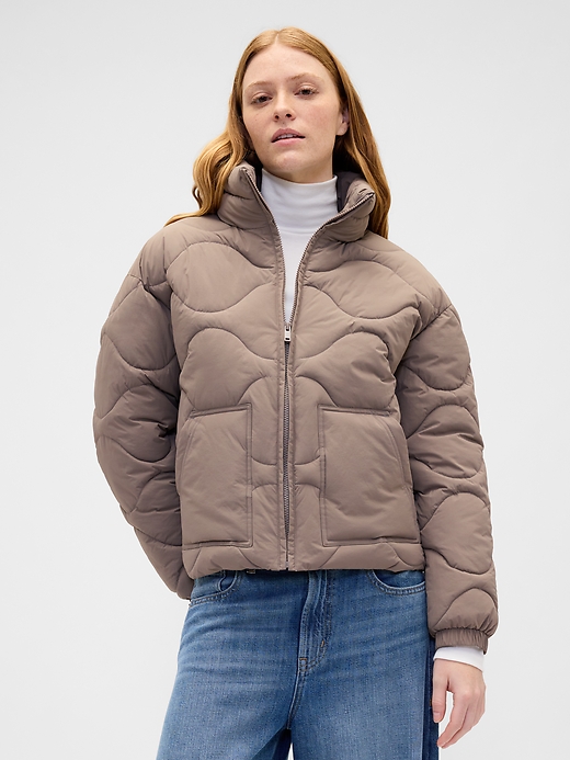 Image number 1 showing, Relaxed Quilted Nylon Jacket