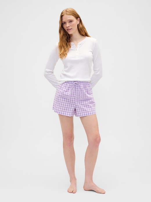 Image number 1 showing, Poplin PJ Shorts