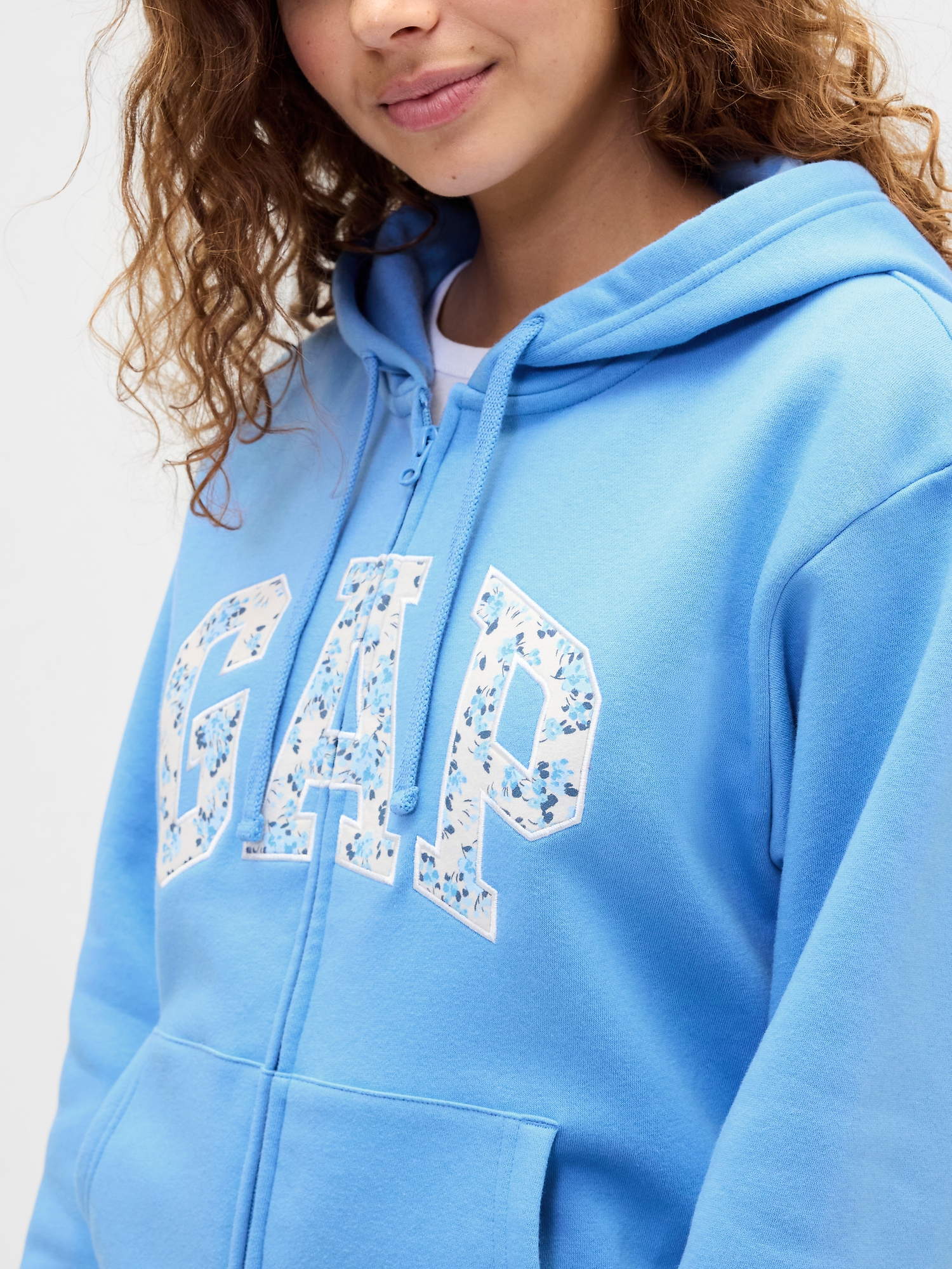 Relaxed Gap Logo Zip Hoodie | Gap Factory
