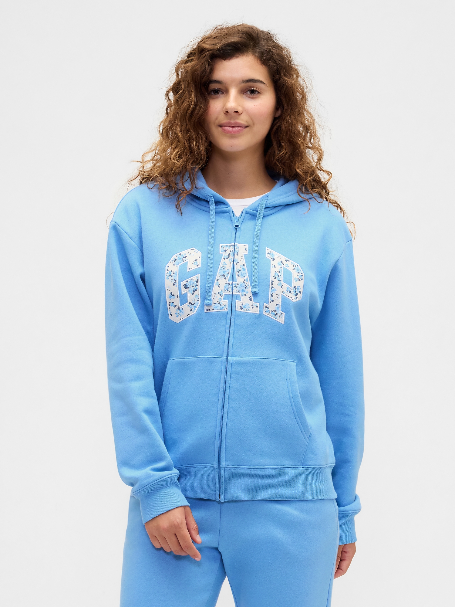 Relaxed Gap Logo Zip Hoodie | Gap Factory
