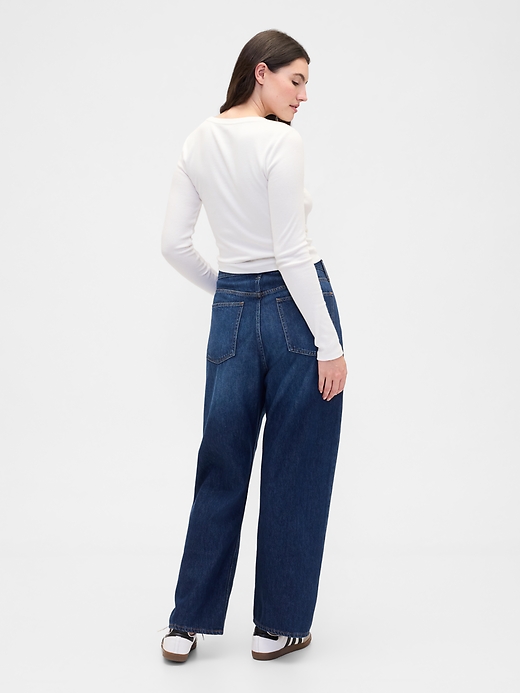 Image number 6 showing, Low Slung Relaxed Straight Jeans