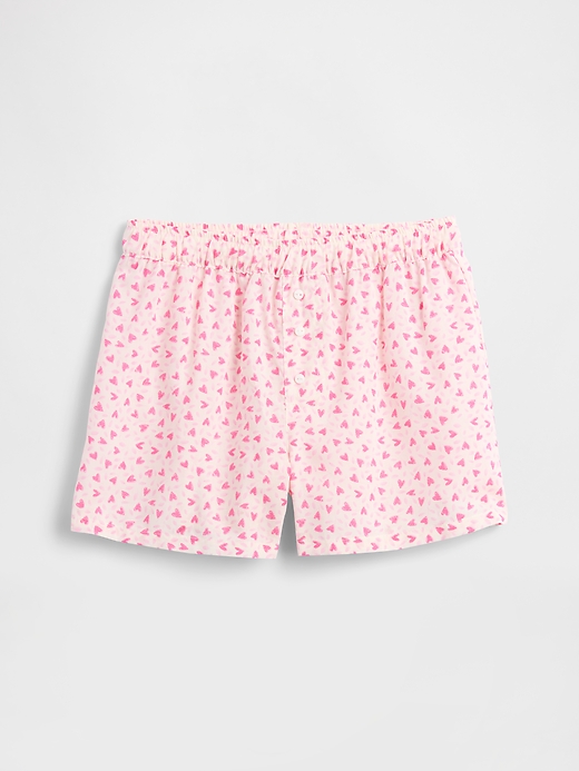 Image number 1 showing, Kids Pull-On Poplin PJ Shorts