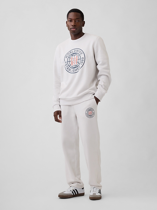 Image number 1 showing, Gap Graphic Straight-Leg Sweatpants