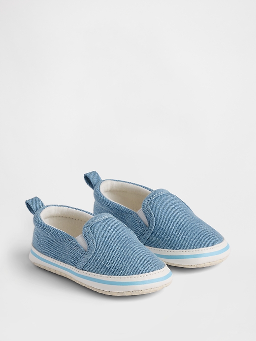 Image number 2 showing, Baby Slip-On Denim Sneakers