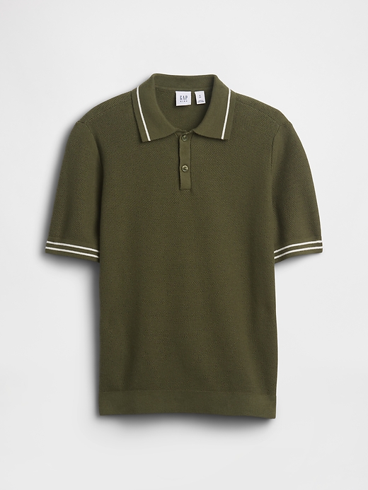 Image number 1 showing, Kids Relaxed Sweater Polo Shirt