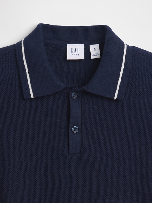 Image number 3 showing, Kids Relaxed Sweater Polo Shirt