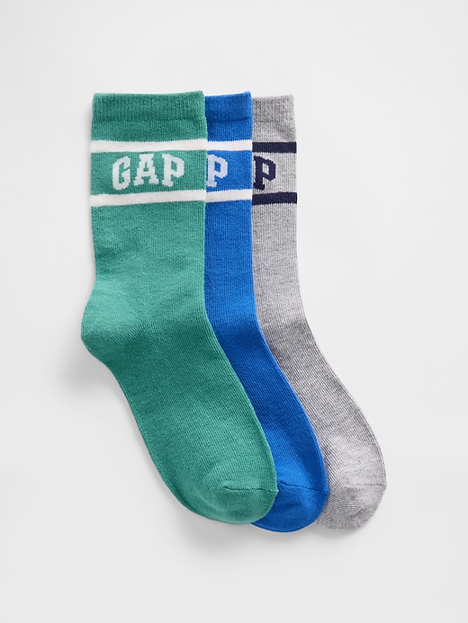 Image number 1 showing, Kids Gap Logo Crew Socks (3-Pack)