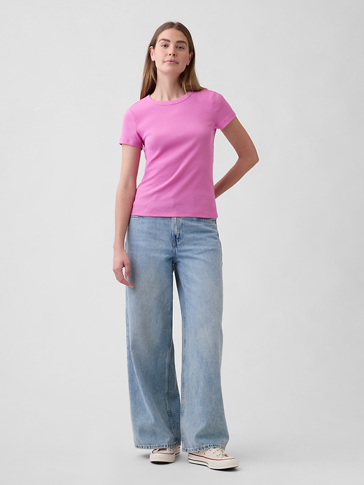 Image number 3 showing, Essential Ribbed Crewneck T-Shirt