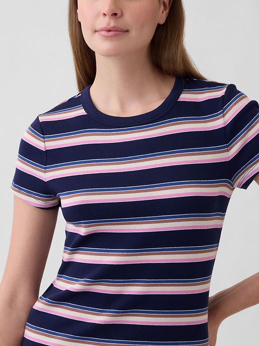 Image number 4 showing, Essential Ribbed Crewneck T-Shirt